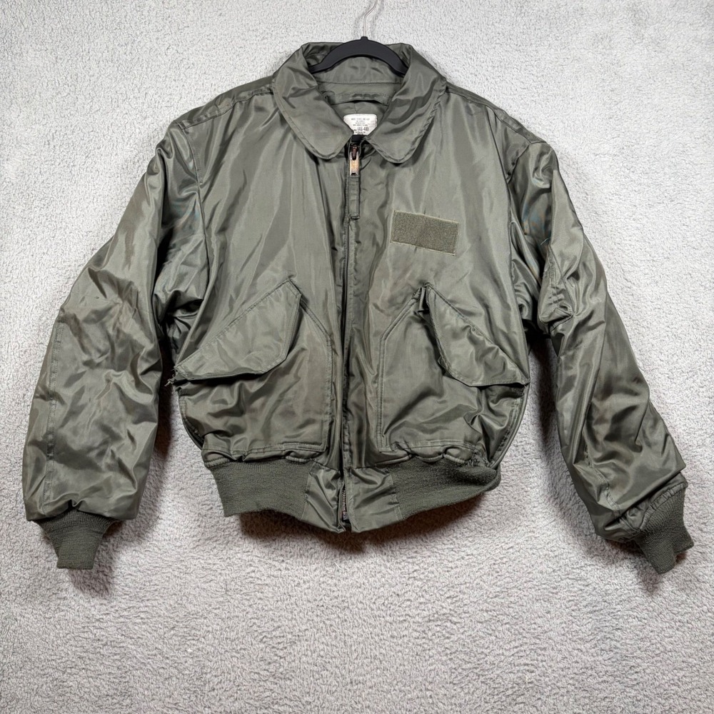 AVIREX‎ CWU 45P Flyer's US Air Force Pilot Bomber Jacket Aviator Olive Size XL